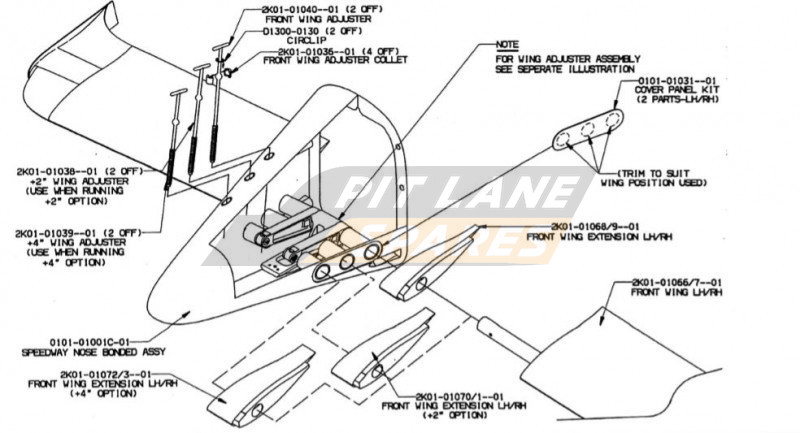 SPEEDWAY NOSE ASSEMBLY Diagram